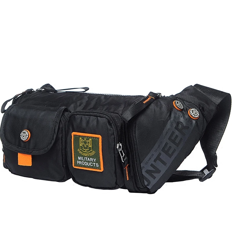 الرجال الخصر حقيبة ظهر للماء أكسفورد متعددة قدرة الحقيبة بوم محفظة Crossbody رسول حقيبة صدر للرجال الأزياء حزام الورك حزمة مراوح