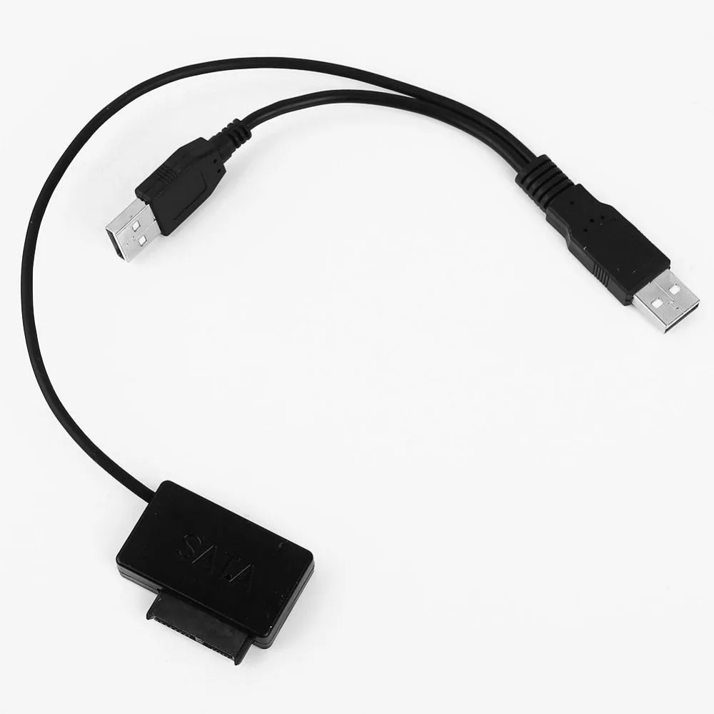 USB 2.0 to 7+6 13 Slimline Slim SATA Laptop CD/DVD Optical Drive