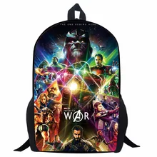 17 дюймов Мстители Бесконечность Войны Рюкзак танос Черная пантера печать мультфильм детские школьные сумки для мальчиков подростков девочек Mochila