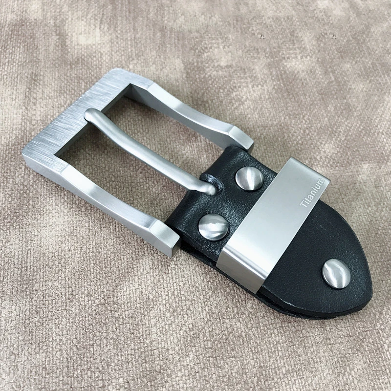 

Pure titanium belt buckle TA1 Metal Business Pin Buckle Men and Women 35 mm and 38 mm Belt Buckle