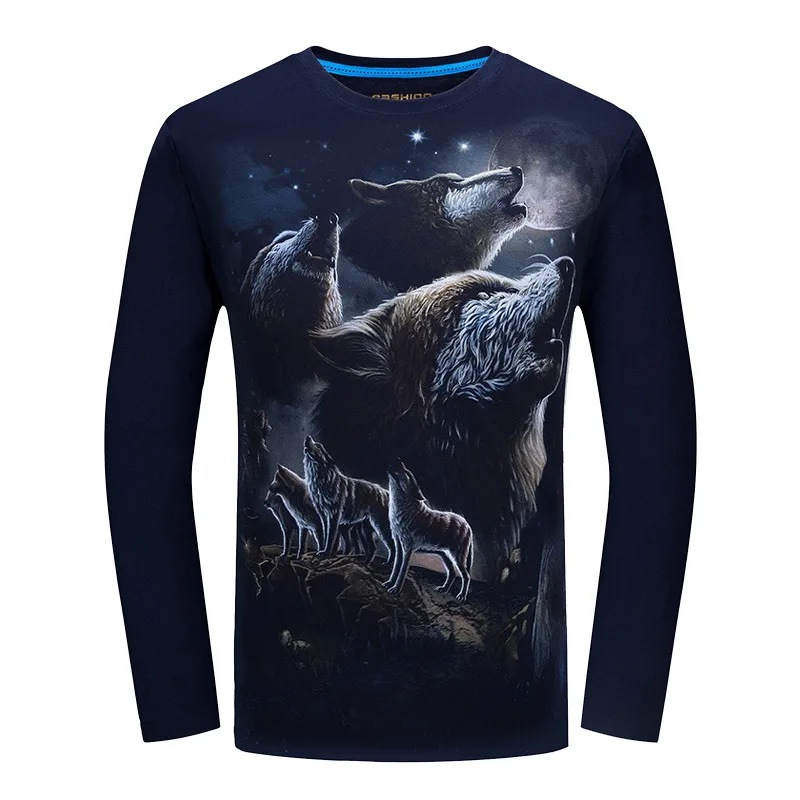 2018 самая дешевая модная мужская футболка с длинным рукавом крутой дизайн 3d