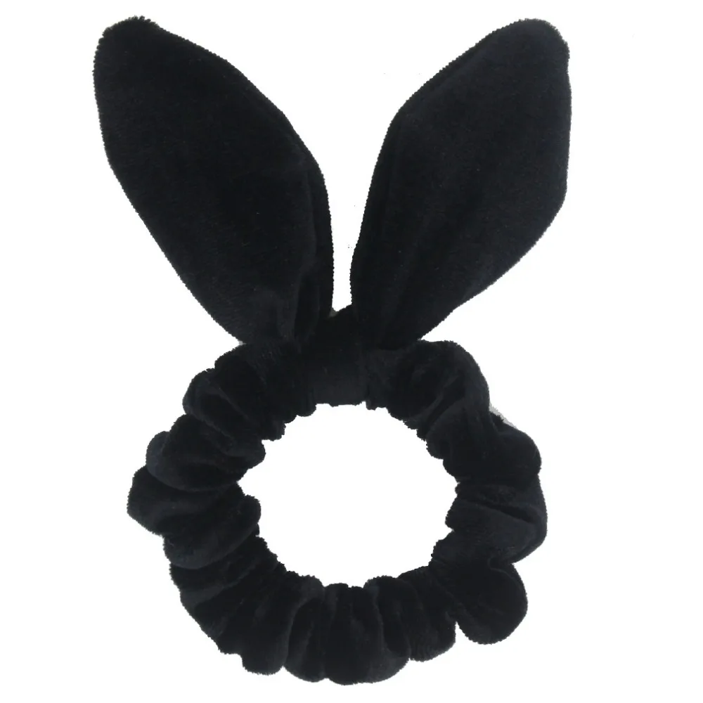Furling 8PCS/lot Korean Style Velvet Rabbit Ear Bow Bowknot Ponytail ...
