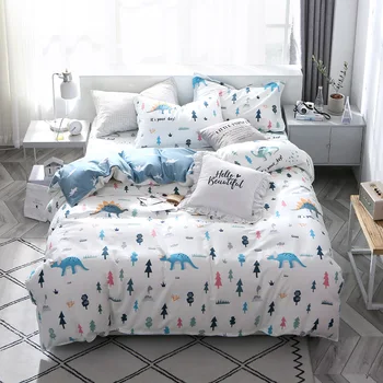 

Cartoon dinosaur bedding set T-Rex pattern Quilt Cover boy's favorite home textiles twin full queen king size duvet cover sets