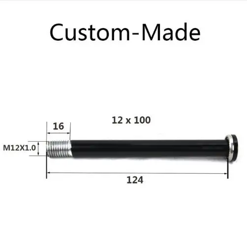 Передний мост 12x100 Велокросс, дорога гравий передние вилки через мост велосипедные шампуры QR шаг резьбы 1,0 длина 124 мм - Цвет: Цвет: желтый
