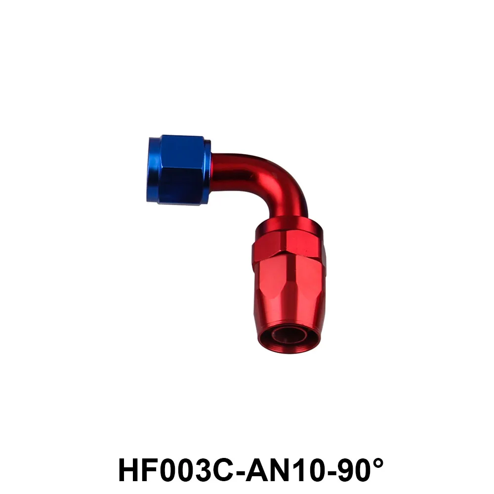 Универсальный 4 6 8 10 12 масляный/топливный/поворотный шланг алюминиевый фитинги адаптер масляный многоразовый штуцер конец шланга 4 градуса - Цвет: HF003C