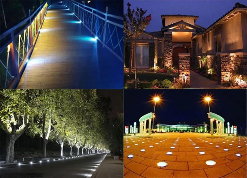 Levou ao ar Luz ao ar Levou Convés Inground Lâmpada Ac110v-240v Ip67 12 v Subterrâneo Livre Branco Quente Rgb Enterrado Luz D100 * H85mm 3 w 31 Luzes e Iluminação