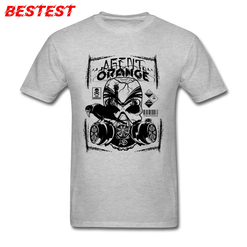 On Sale Men's Top T-shirts Round Collar Short Sleeve 100% Cotton Health Risk Tops & Tees Funny T-Shirt Free Shipping Health Risk grey