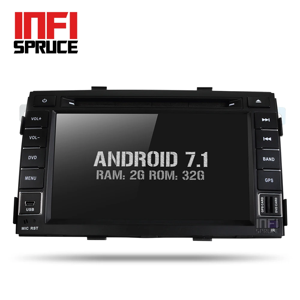 Автомобильный dvd проигрыватель Infispruce ZLSLT7071 2G + 32G android 7 1 для kia sorento 2009 2010 2011 2012 2 din