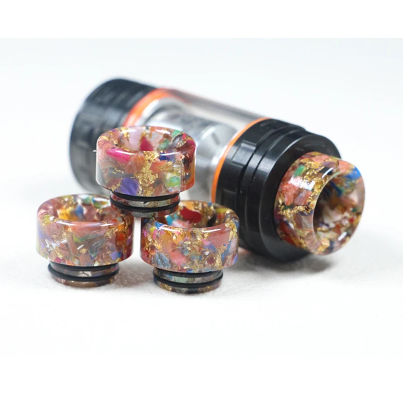 

2017 New Electronic cigarette 810 thread drip tip Resin mouthpiece Dual O Rings universe pattern e cig accessory