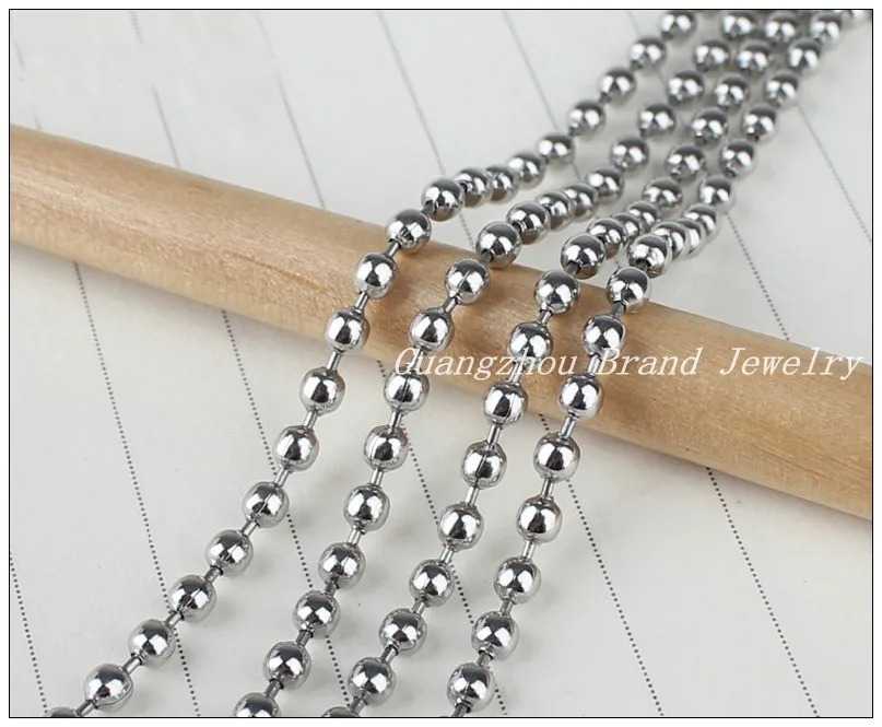 Wholesale Price New 316L Stainless Steel Silver Ball Bead Chain Finding