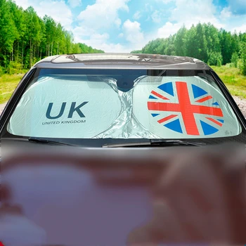 

150*70cm Front Window Film Windshield Visor Cover Car Sunshade UK Union jack style for mini cooper etc.