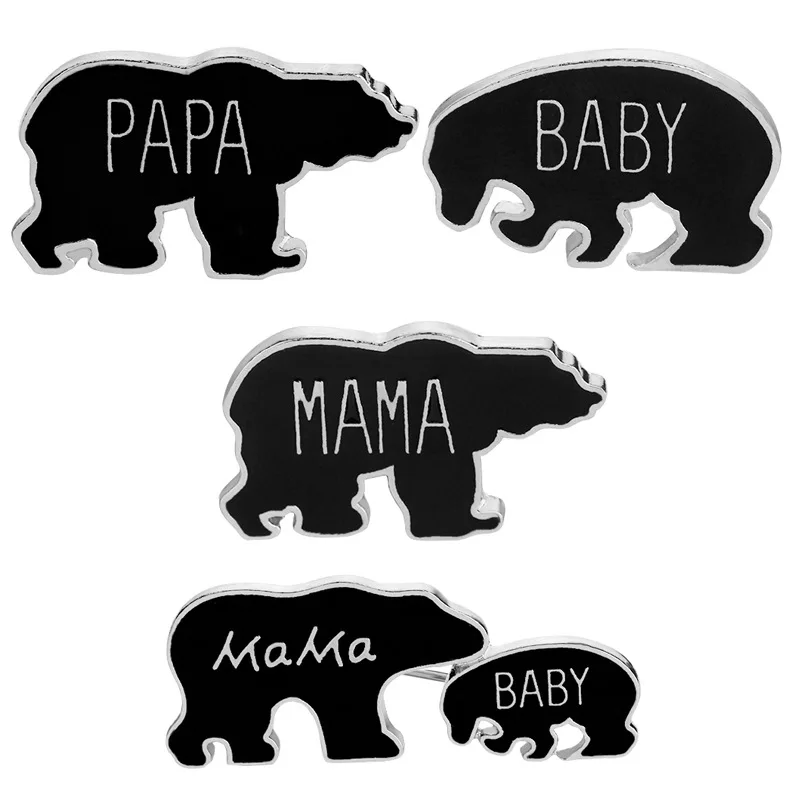 

High Quality Letter Zinc Alloy Oil Drop Bear Brooch European and American Creative Badge Pin Good Friend Gift Brooch Wholesale