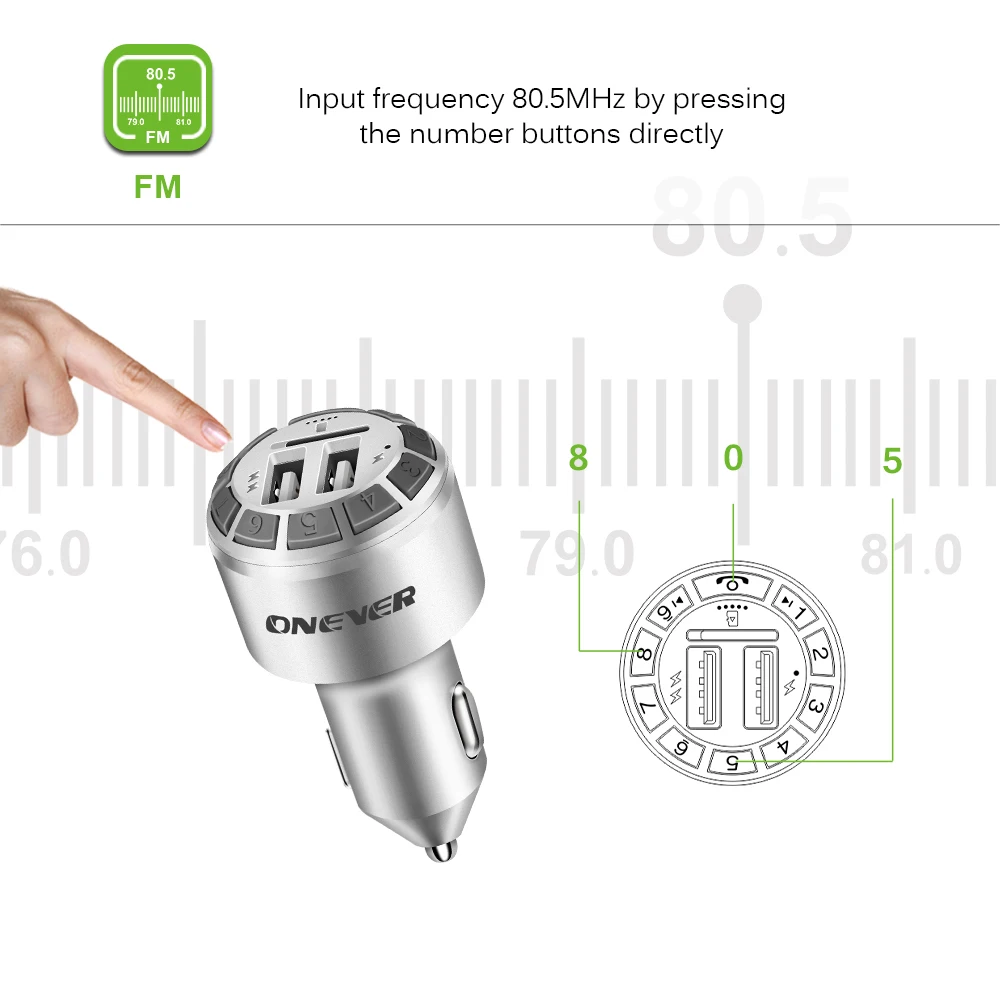 Автомобильный fm-передатчик, Bluetooth, автомобильный комплект, музыкальный плеер, руки, свободный модулятор, 3.1A, двойной USB, автомобильное зарядное устройство, поддержка TF, USB накопитель