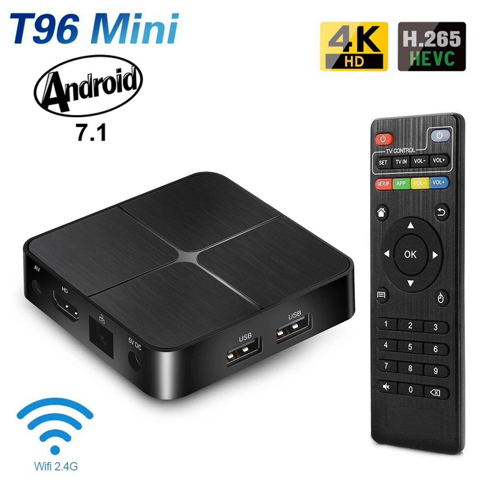 T96 Мини Android 7 1 ТВ BOX 2 Гб Оперативная память 16 Встроенная RK3229 4 ядра 4G Wi Fi Media Player H.265 K