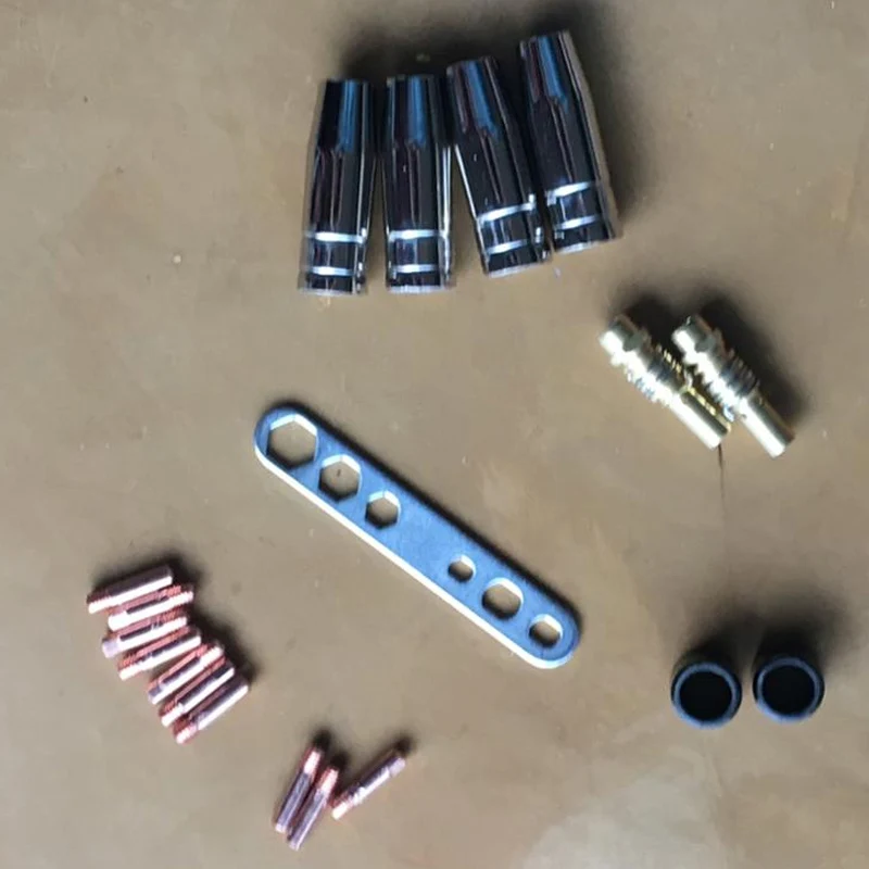 

4pcs Welding Torch + 10pcs Conductive Nozzle + 2pcs Sleeve with 2pcs Connecting Rod MB15/150 Part Tool Kit Set For Binzel 15AK