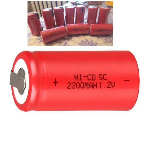 

SUB C battery rechargeable battery 1.2v 2200mah battery 4.25*2.2 with tab NI-CD 2200mah 1.2V SC battery(1 pc)
