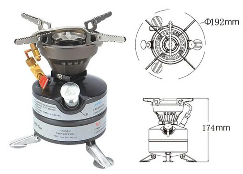 BRS-12A мини жидкого топлива кемпинг бензин печи Портативный Открытый керосиновая плита горелки дизель