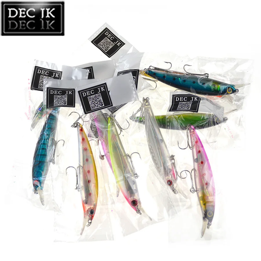 1PCS Crankbaits Minnow Suit For Plastic Hard Fishing Lure Fake Bait 3D Fish Eyes Tackle Artificial Saltwater Lures With Hooks (12)