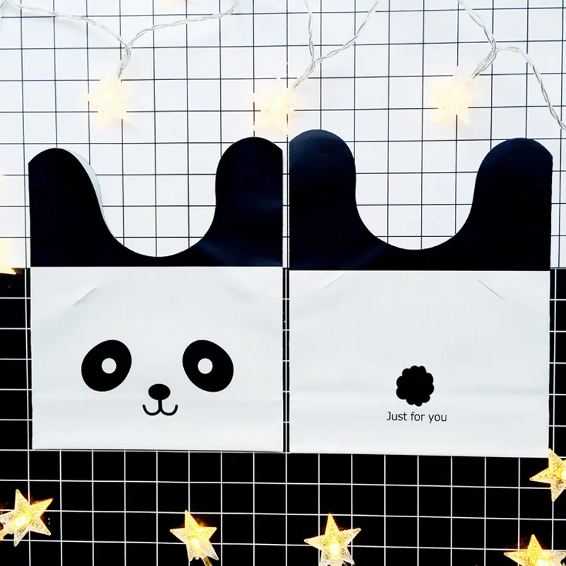 25 шт. ушные мешки Kawaii Panda пищевая сумка конфетная упаковка для десертов хлебные