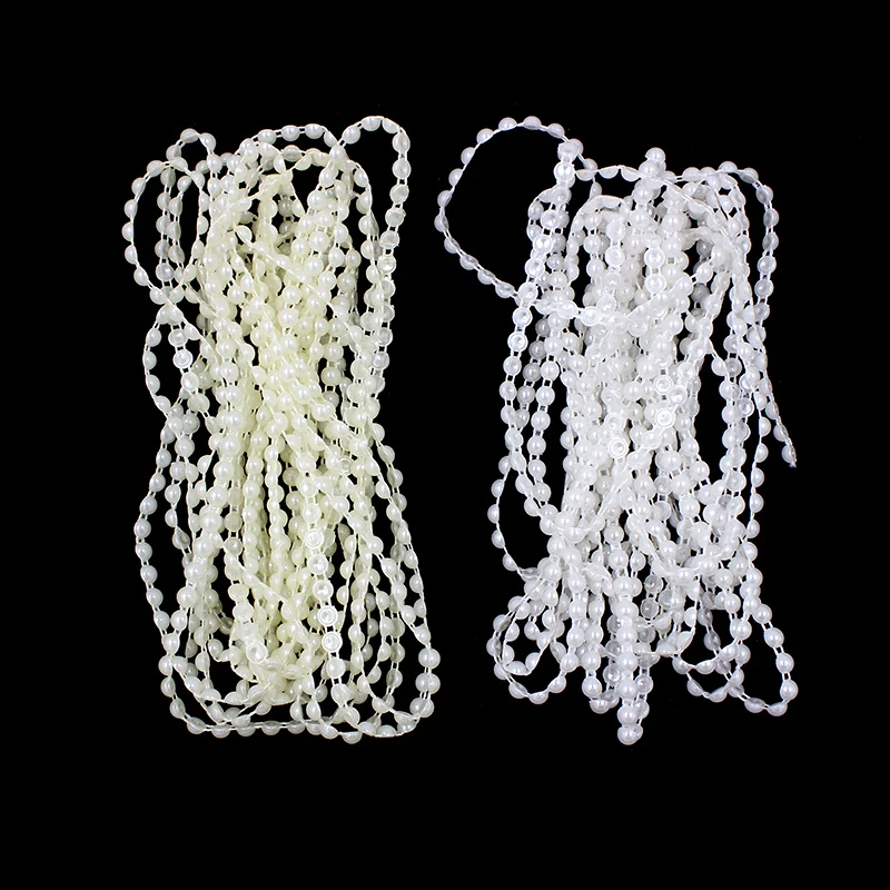 New 10 Meters 6mm Fishing Line Artificial Pearls Beads Chain Garland