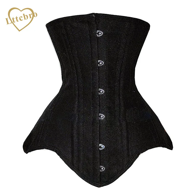 Steel Boned Corset 22 pcs Double Steel Boned Long Line Edwardian