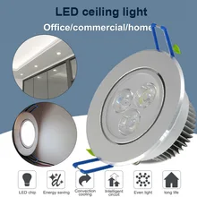 1 шт. светодиодный светильник Встраиваемая потолочная лампа 3 Вт Замена для домашнего офиса отеля CLH@ 8