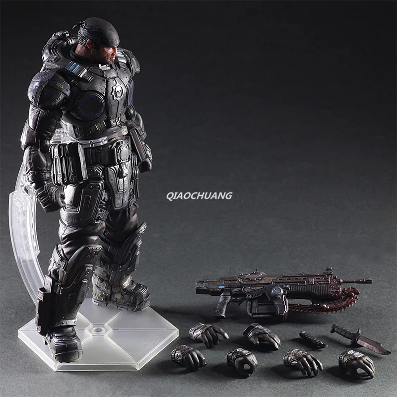

Play Arts Kai Gears of War Adam Fenix's Son Marcus Fenix PVC Action Figure Collectible Model Toy Boxed W160