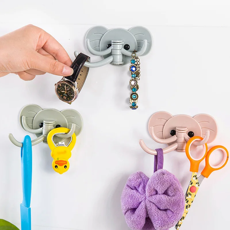 QuickDone-Decorative-Wall-Key-Holder-Cute-Elephant-Plastic-Wall-Shelf-Rack-Hook-Kitchen-Organizer-Bathroom-Accessory-HG0552 (13)