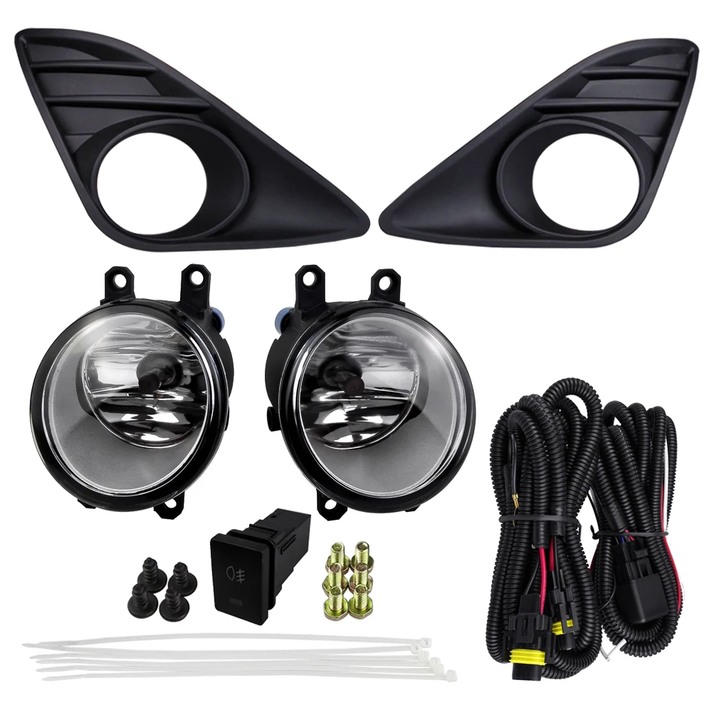 

for TOYOTA CAMRY 2012 Car Fog Lights Assembly Halogen Lamp Sets ABS 4300K Yellow 12V 55W Front Car Styling Accessories Lights
