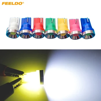 

FEELDO 50pcs 2W Car T10 194 W5W Aluminum Floodlight Auto Dome LED Light Car Side Wedge Light Lamp 7 Colors #HQ4594