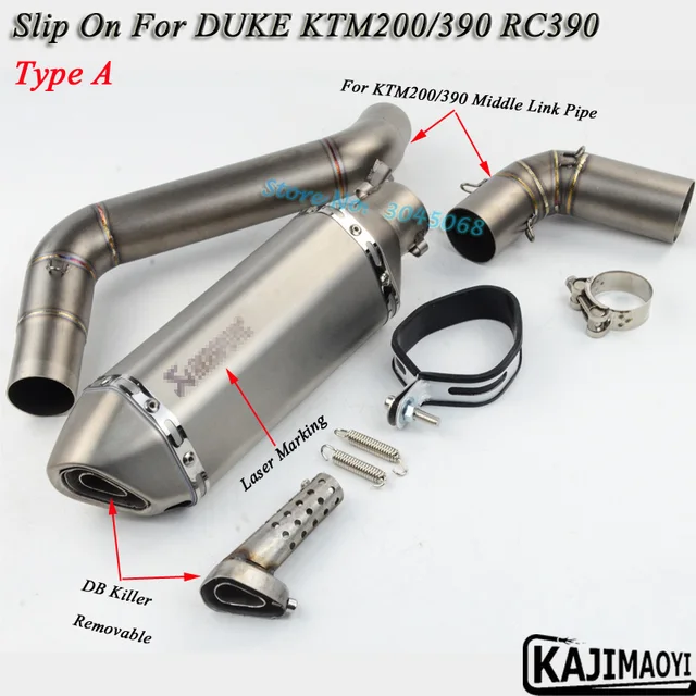 duke 390 full exhaust system