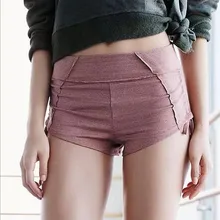 4 цвета классические женские шорты для йоги боковые струны ребристые ткани регулируемые Галстуки прикладом шнурок тренажерный зал Йога полюс фитнс