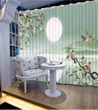 

Luxury Blackout 3D Window Curtains For Living Room Bedroom moonlight curtains