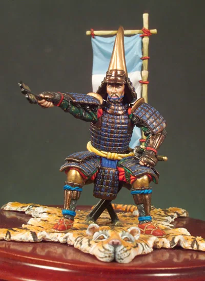 

Unpainted Kit 1/32 54mm Samurai Commander soldier 54mm figure Historical Figure Resin Kit