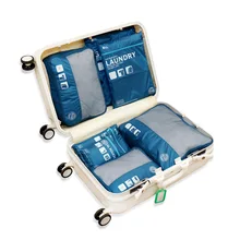 Travel Storage Bag 7set Shoe Bags Set In Suitcase Classification Toiletries Bra Pocket Luggage Travel Accessories Organize Case