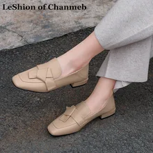 Размеры 34-43; женские лоферы из высококачественной натуральной кожи; открытые туфли; женские весенне-летние модельные туфли на плоской подошве; Розовая Повседневная обувь; туфли на плоской подошве с бантом