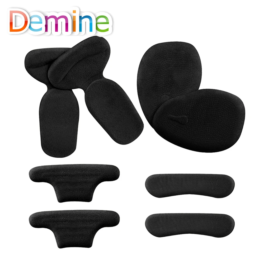 

Demine 8 Pcs High Heel Inserts Care for Liner Forefoot Pads Pain Relieve Heel Stickers Liner Grips 2 in 1 T-shape Cushion Pad