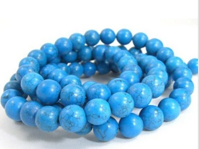 

0002110 Rare 108 Tibetan Buddhist TURQUOISE 10mm Prayer Beads Necklace