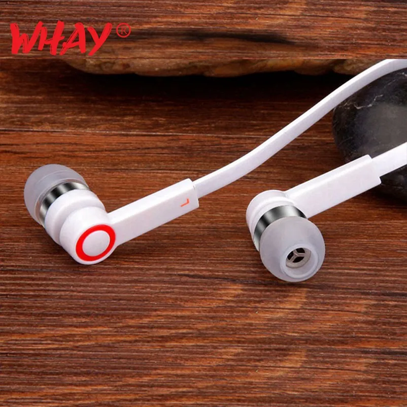WhaY 3 5 мм наушники вкладыши проводные с микрофоном стереонаушники HiFi для iPhone Xiaomi