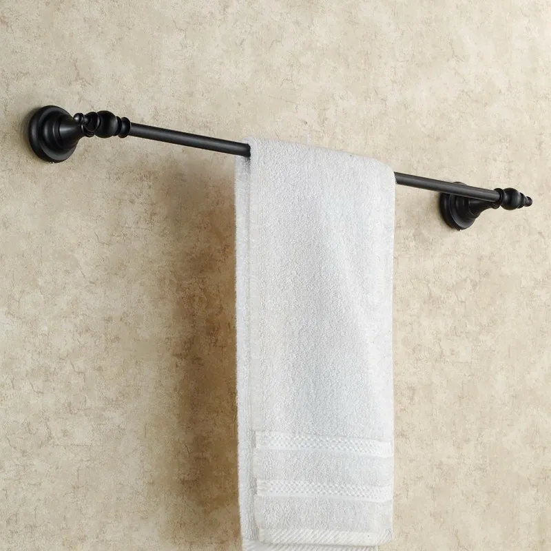 Аксессуары для ванной комнаты Набор масло втирают Бронзовый крючок для халата вешалка для полотенец держатель для бумаги держатель для зубных щеток аксессуары для ванной комнаты - Цвет: Single Towel Bar