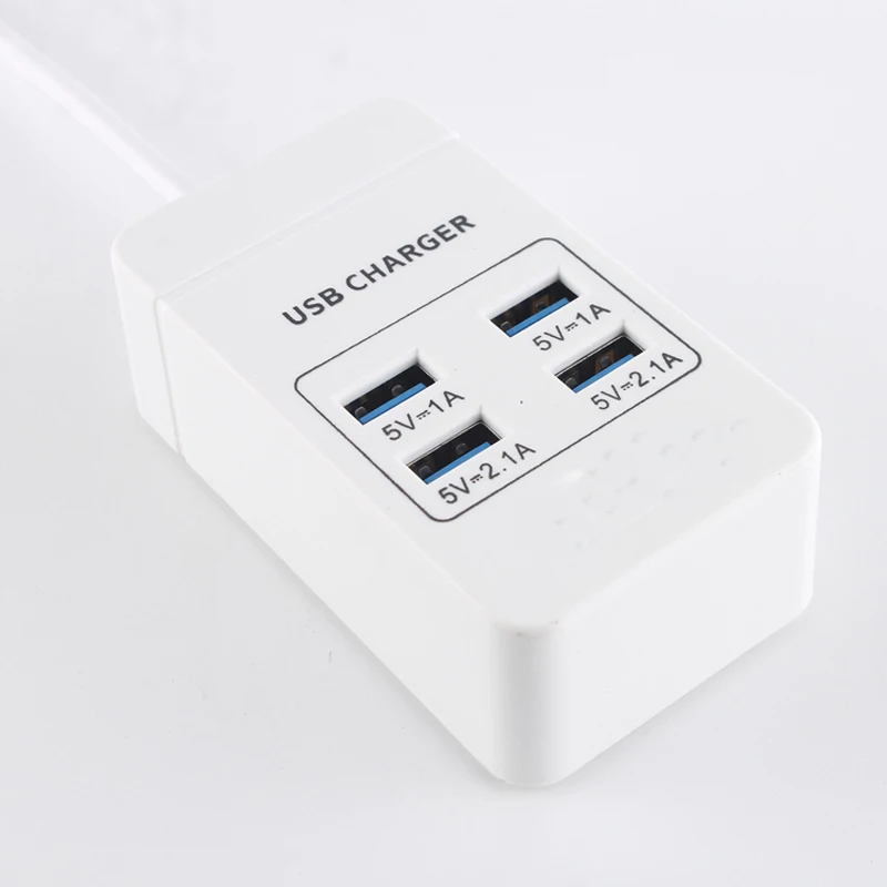 

USB Charger 4 Ports EU/US/UK Plug 2.1A Wall Socket Dock Fast Charging Extension Power Adapter For Cell Phone Tablet