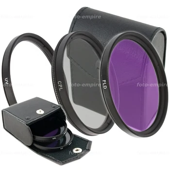 

3 in1 72mm Filter kit UV FLD CPL Circular + Lens Filter Case Bag For D7000 D5200 D5100 D3200 D90 18-200mm DSLR camera