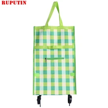 Ruputhin, вместительные складные сумки для покупок, переносная сумка-Органайзер для покупок, сумка на колесиках, сумка для покупок, сумки для овощей
