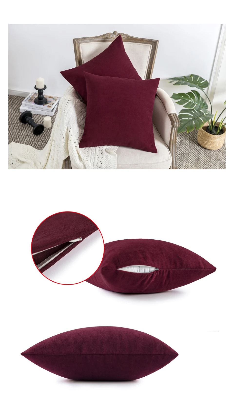 GIGIZAZA фиолетовые наволочки 45x45 50x50 для дивана домашний декор для кровати подушки Чехлы для дивана спальни роскошные наволочки