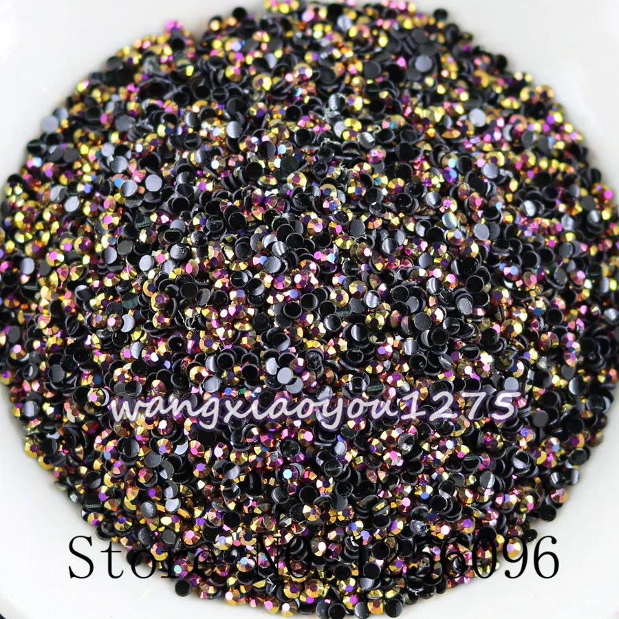 

10000pcs/bag,SS6,2mm,Nail Art,Gold rose red,Jelly AB resin flatback crystal rhinestone,phone case,use glue,nails,Decoration,DIY