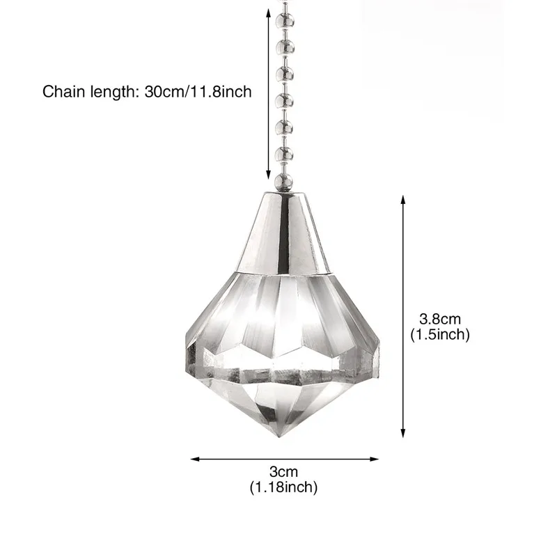 2 шт. Кристалл Потолочный вентилятор Потяните цепочки с орнаментом Suncatcher призмы для люстр подвесная на окно подвеска 1" Бронзовые Цепочки потолочный вентилятор