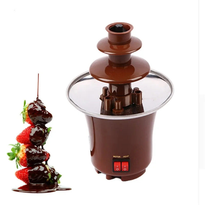 

Mini Chocolate Fountain 3 Tiers Household Chocolate Fountain Fondue Home and Commerical Chocolate Melting Machine