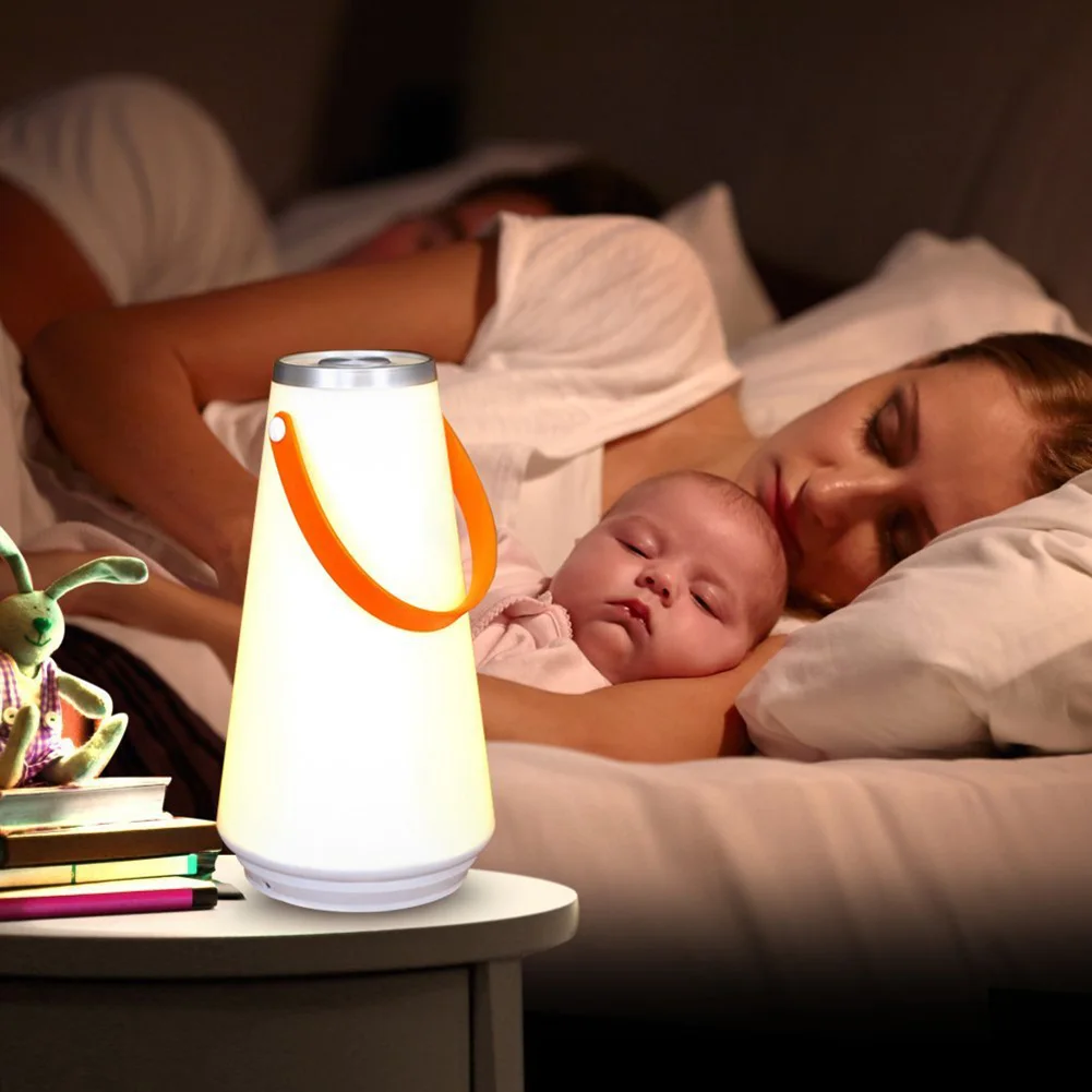 

Creative Lovely Portable Night Light For Home Bedroom Bedside USB Rechargeable Wireless Dimmable Night Lamp With Hook