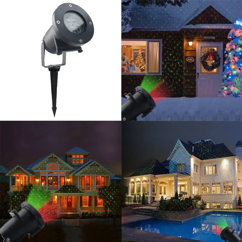 Natal ao ar Luzes de Discoteca Livre Projetor Laser Estrela Palco Holofotes Chuveiros Neve Jardim Gramado Luz dj rg Decorações 12 Mapa Céu 8 Luminárias gramado