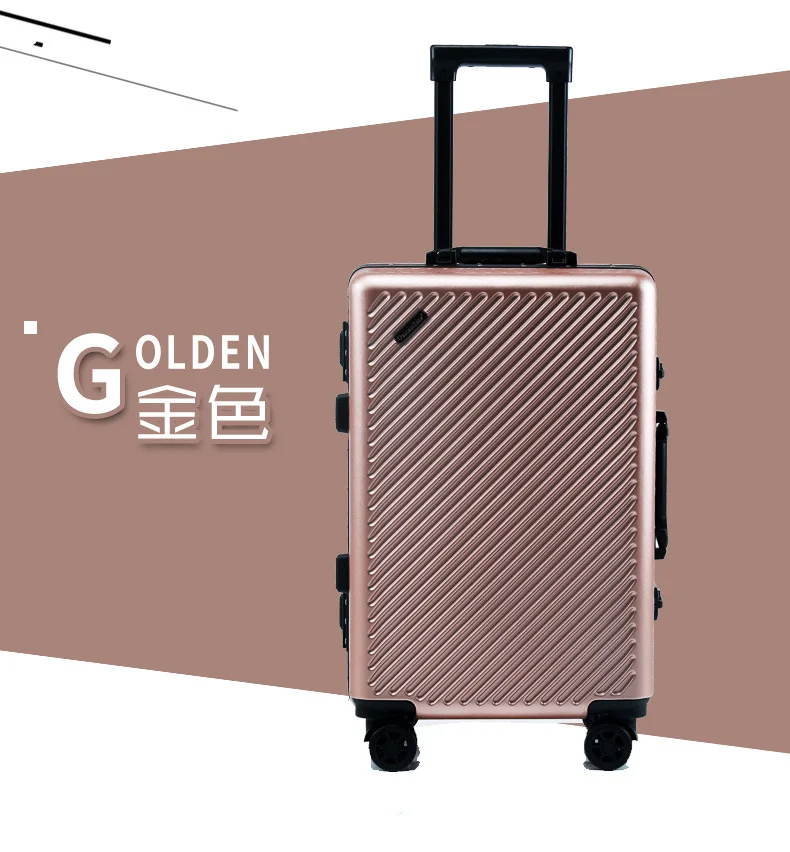 

aluminum frame ABS+PC luggage bag case ,Travel luggage sets cabin hard suit case